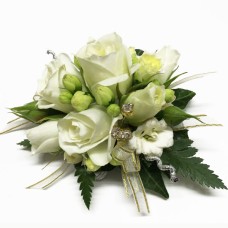 Classic White Rose Corsage