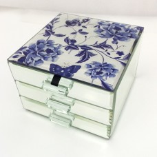 Blue Rose Jewellery Box