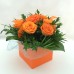 9 Orange Roses Card Box – Square 